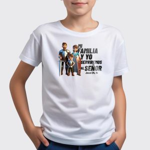 8. Camiseta NIÑO Mi familia y yo serviremos al Señor